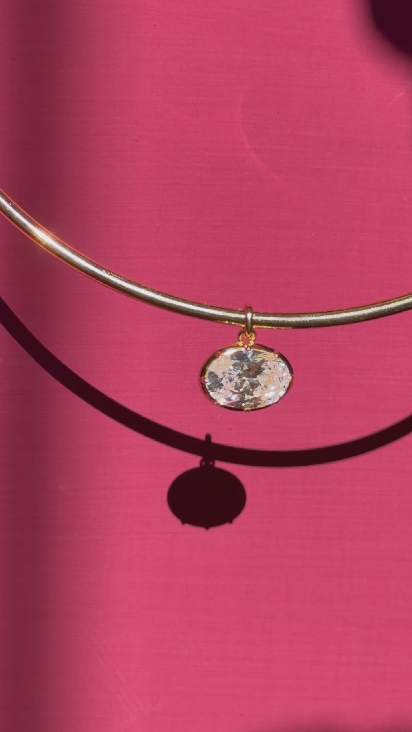 Collana rigida in argento 925 Ambra