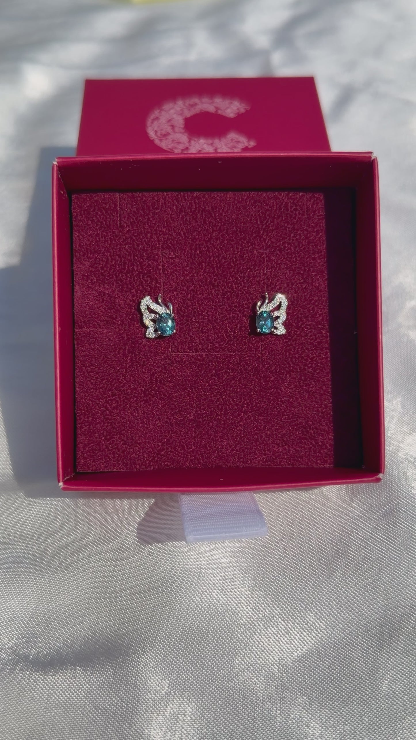 Orecchini in argento 925 e topazio Mariposa